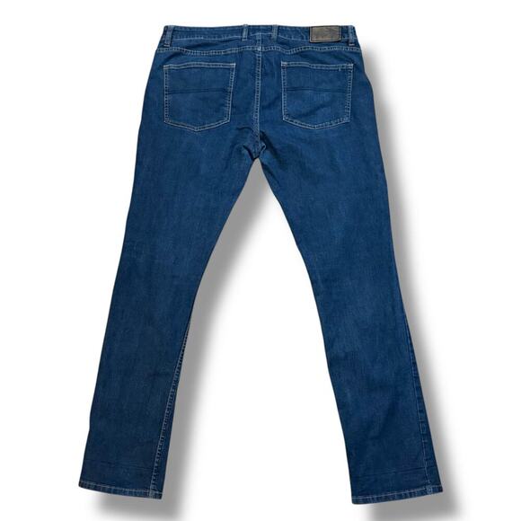 Frank + Oak Jeans Mens Dylan Slim Dark Wash Stretch Denim Size 36/34 Measures 38 - Picture 2 of 6